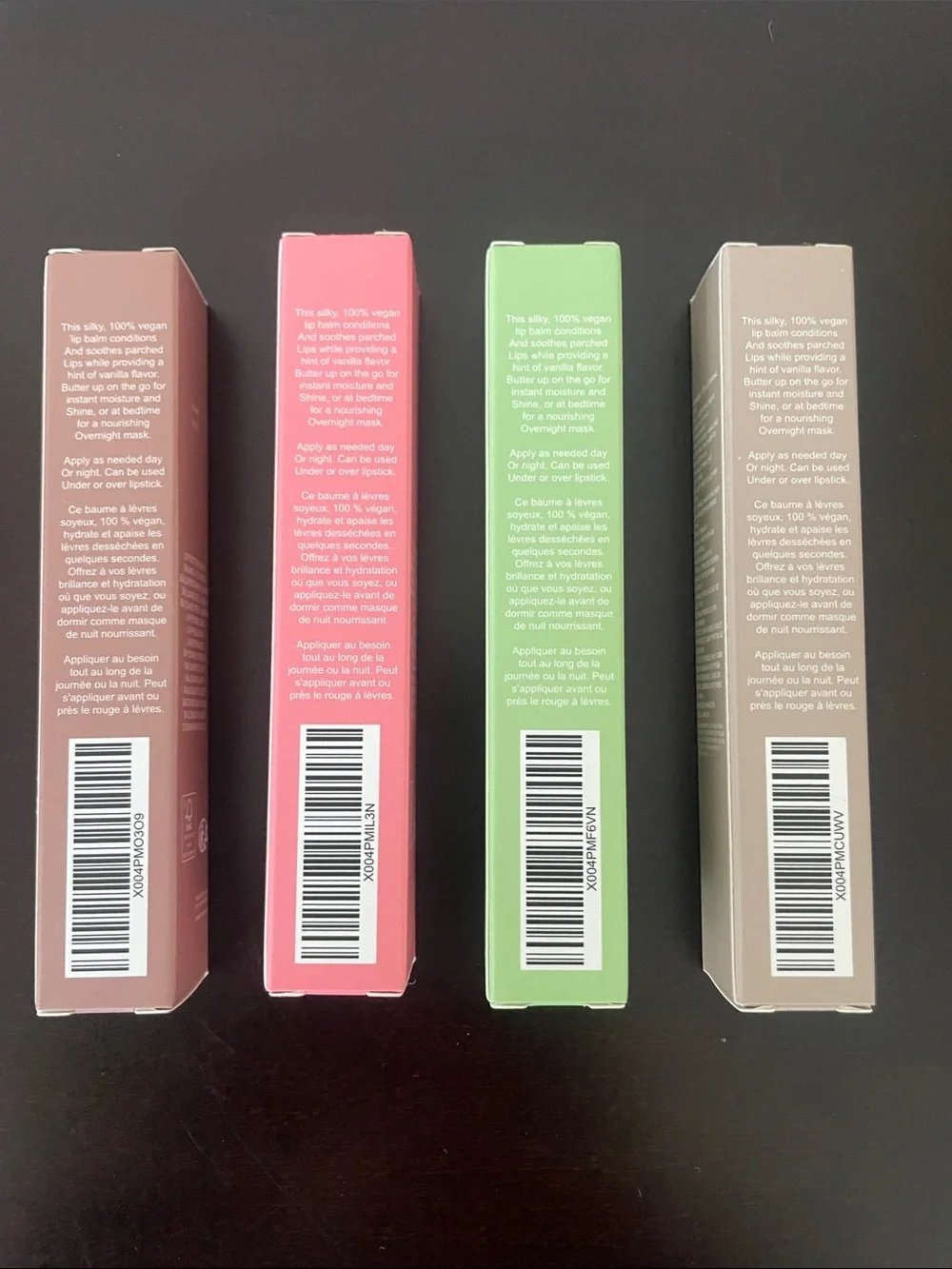 Summer Ferenity Lip Balm Set — Pink, Green, Taupe Shades